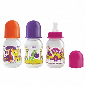 Бутылочка с соской из серии Русские мотивы, от 0 мес., 125 мл. (Lubby, 12012/144/12)